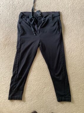 Ann Demeulemeester black cotton carrot pants size 38